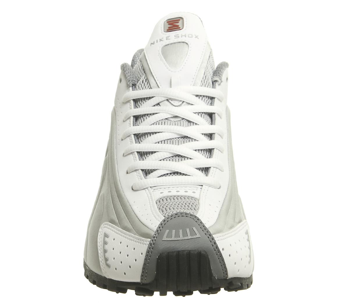 NikeNike Shox R4White Metallic Silver Cement Red Black