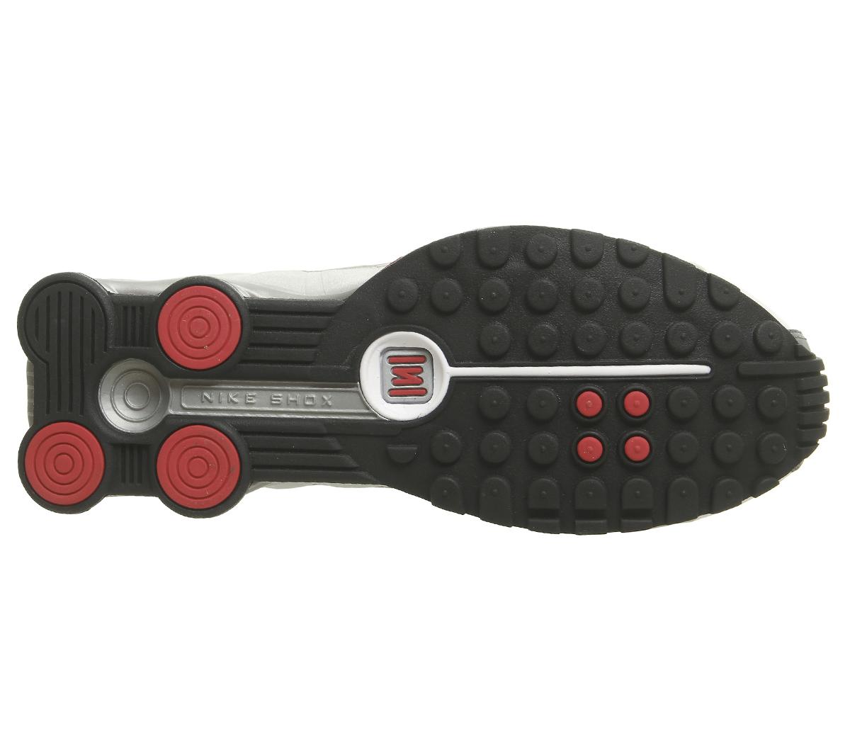 NikeNike Shox R4White Metallic Silver Cement Red Black