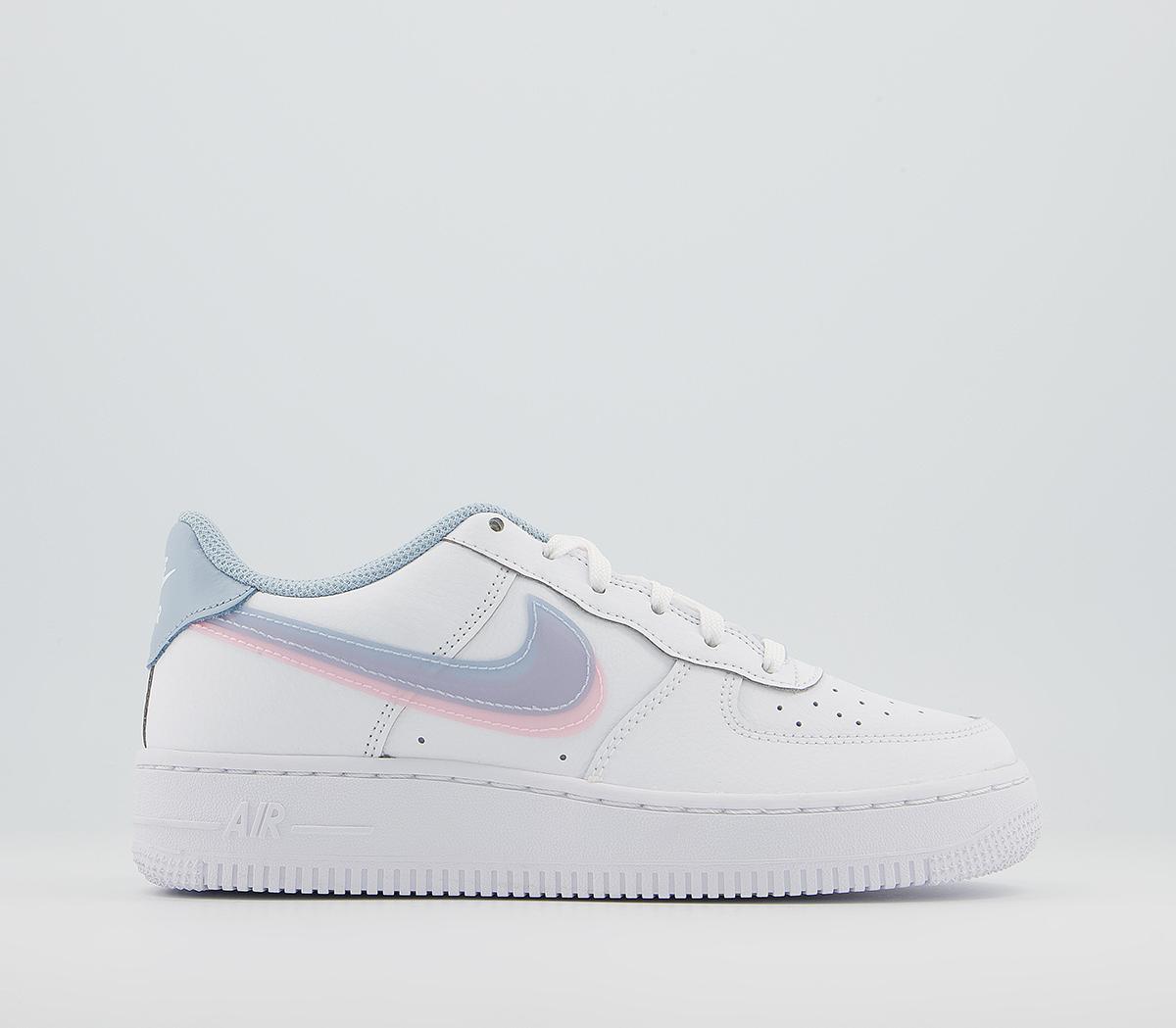 NikeAir Force 1 Lv8 Gs TrainersWhite Armory Blue Arctic Punch