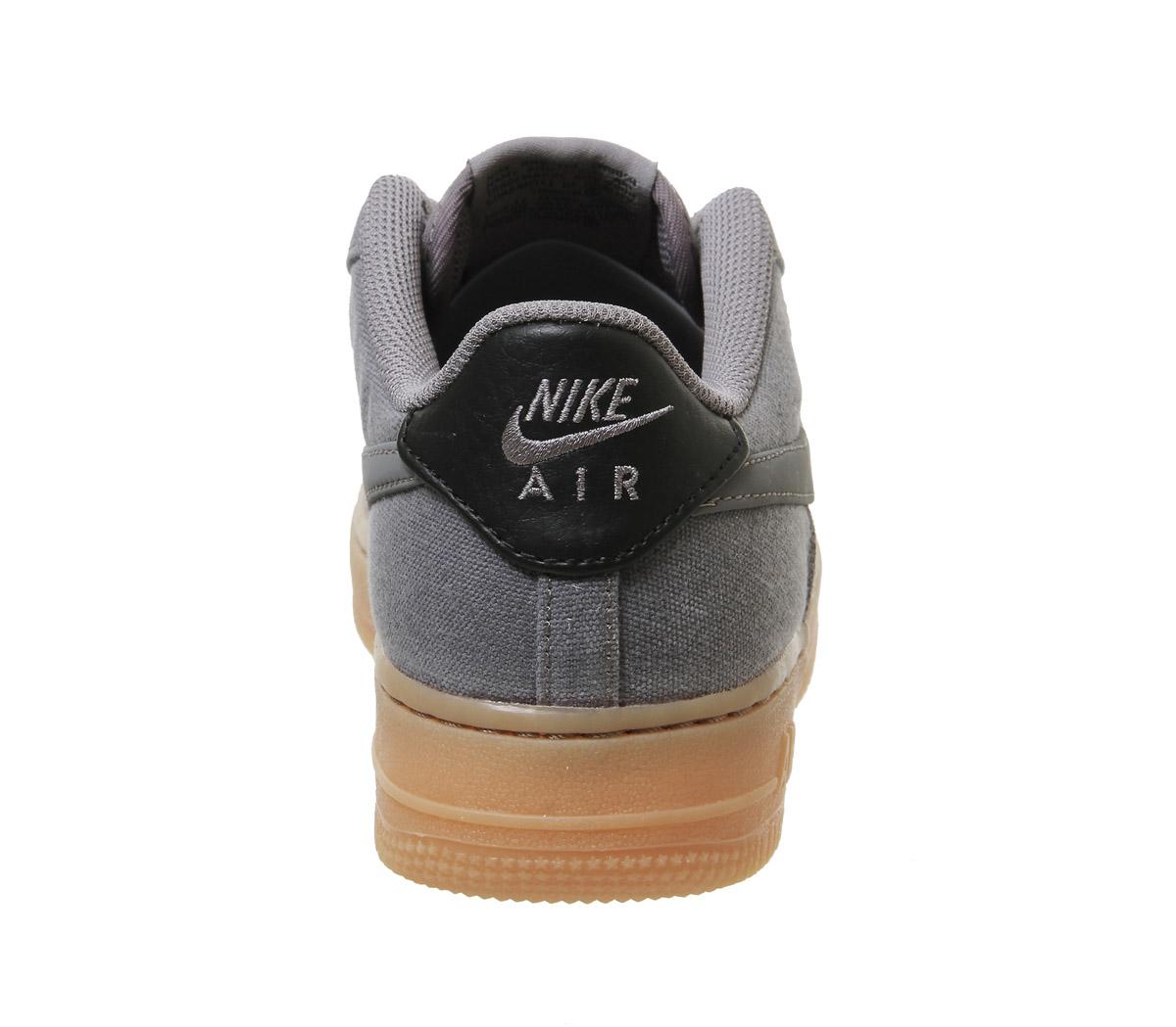 Nike Air Force 1 Lv8 Gs Trainers Flat Pewter Gum Med Brown 