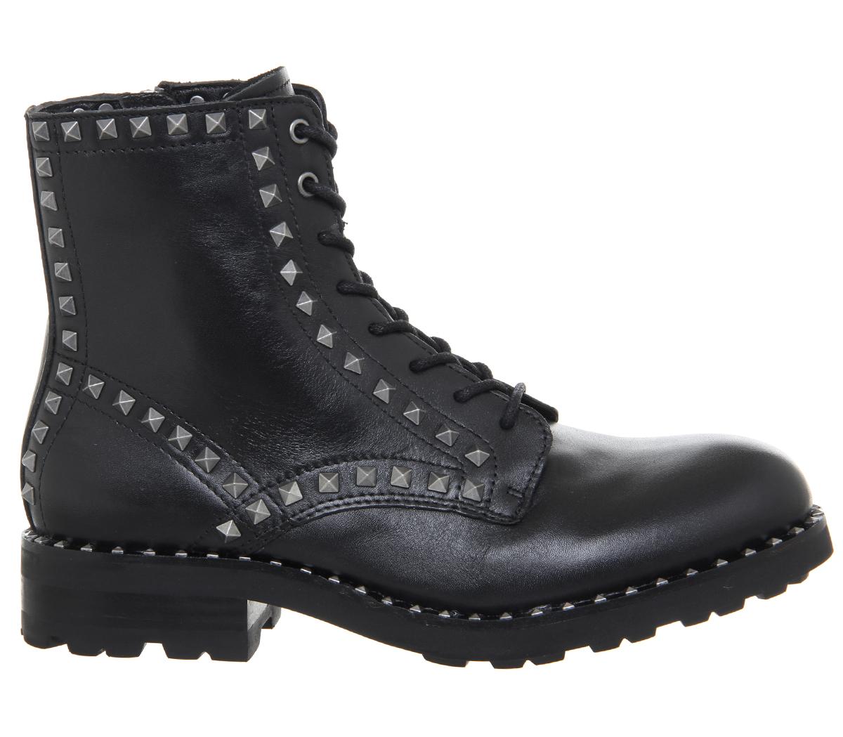 AshWolf Stud BootsBlack Silver