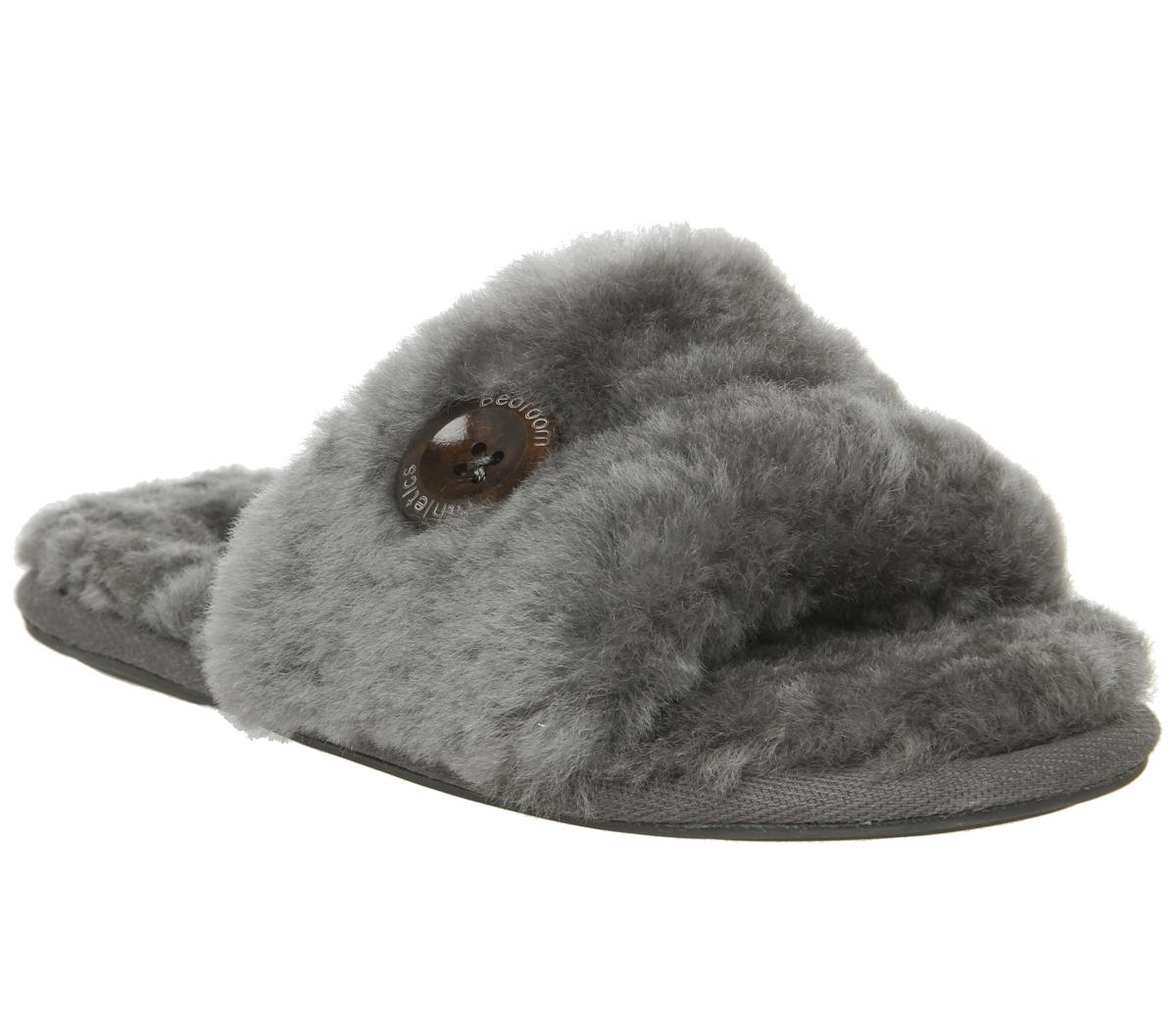 Bedroom AthleticsGemma Sheepskin Slipper Slides Bedroom AthleticsGemma Sheepskin Slipper SlidesGrey