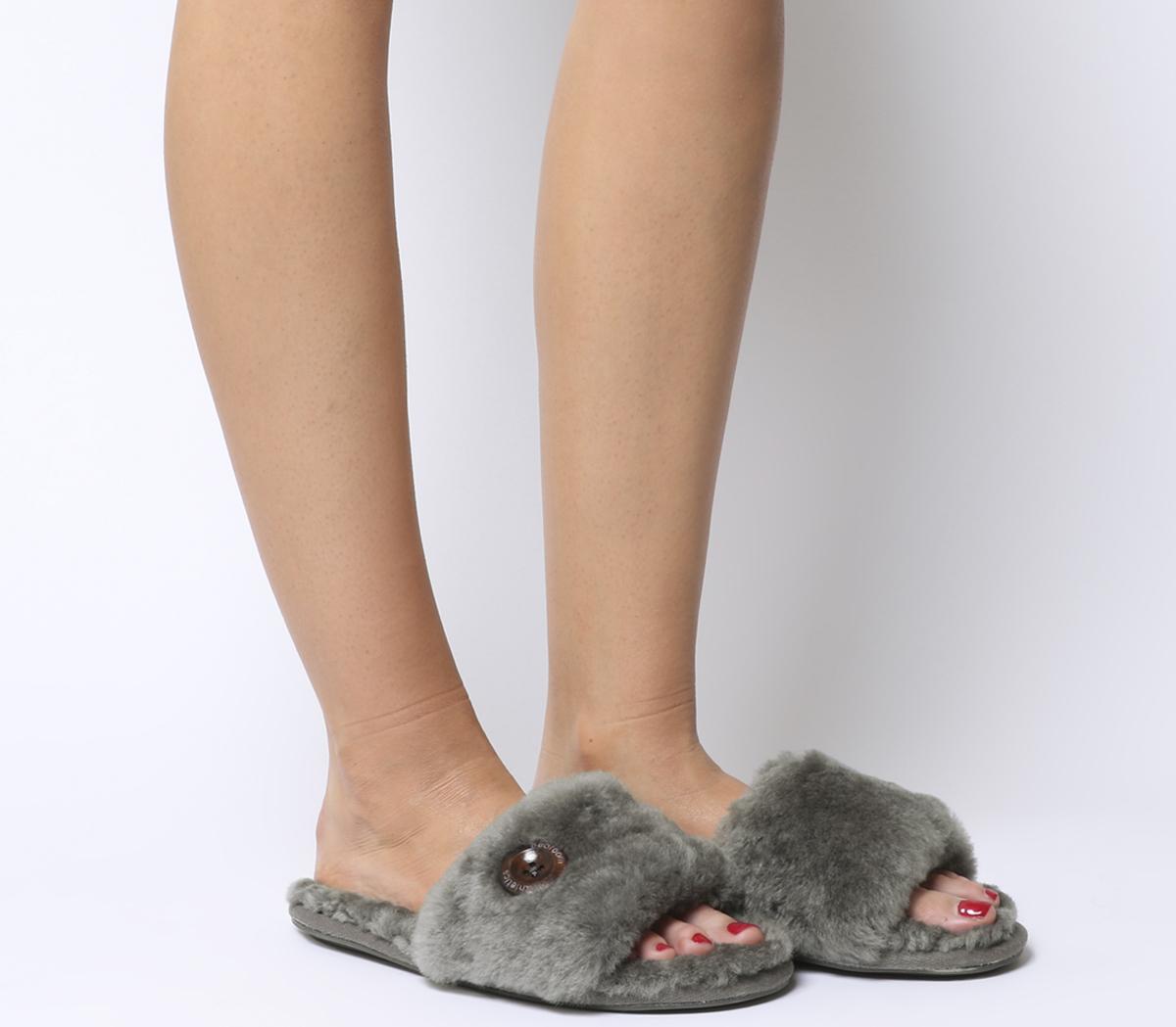 Bedroom AthleticsGemma Sheepskin Slipper SlidesGrey