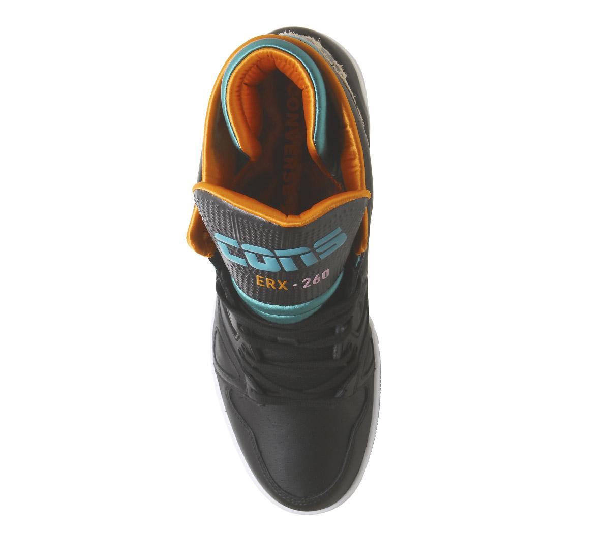 ConverseErx 260 MidBlack Rapid Teal Orange
