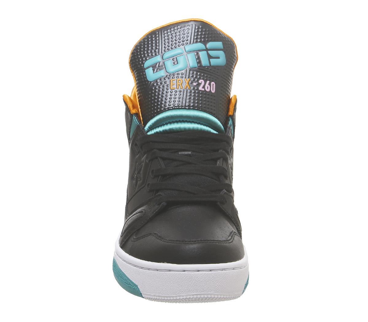 ConverseErx 260 MidBlack Rapid Teal Orange