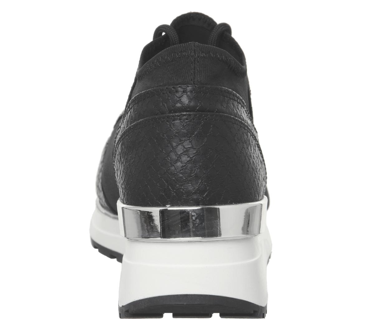 Office Fella Glam Lace Up Runners Office Fella Glam Lace Up Runners Black Snake