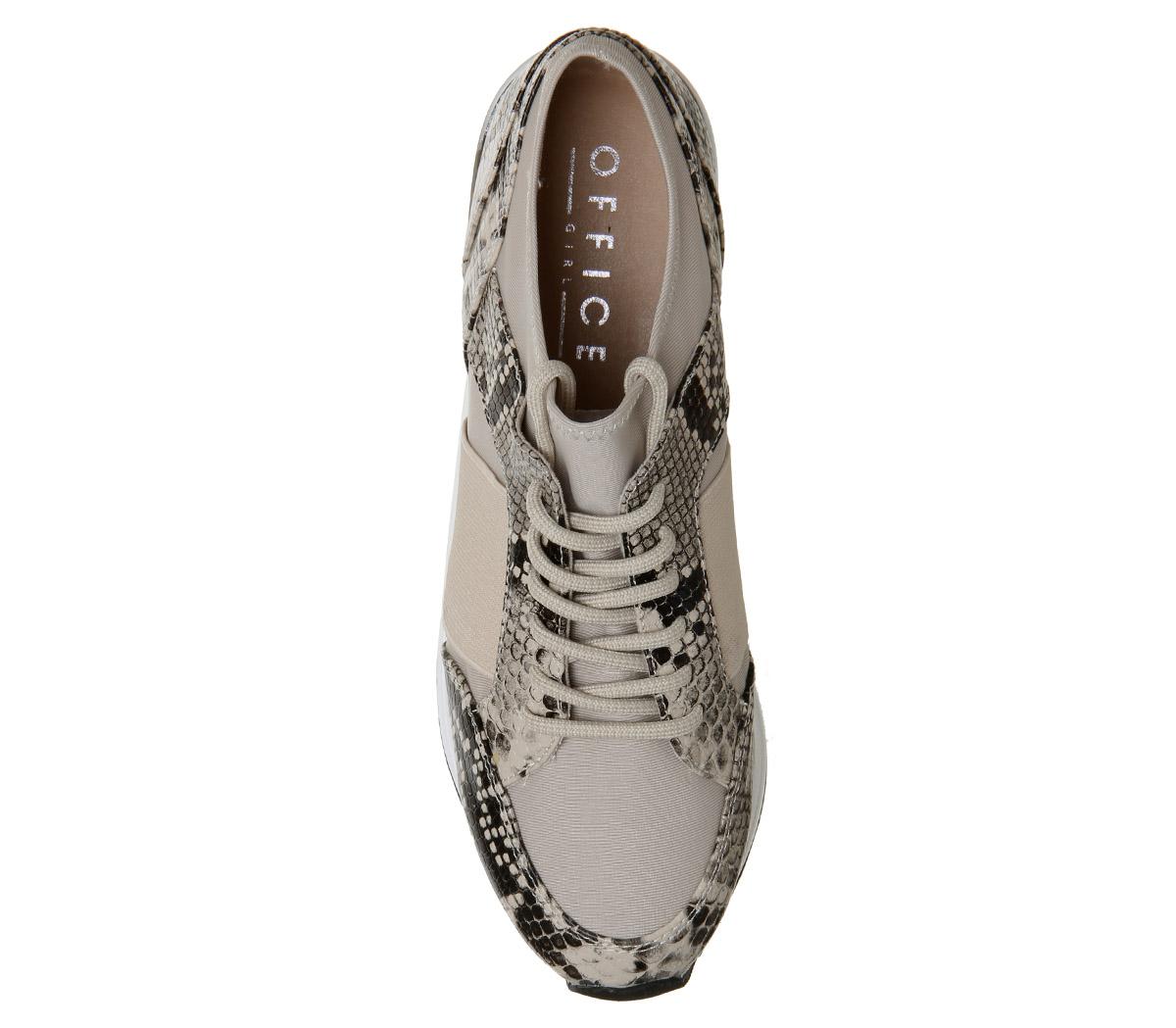 OFFICEFella Glam Lace Up RunnerNude Snake