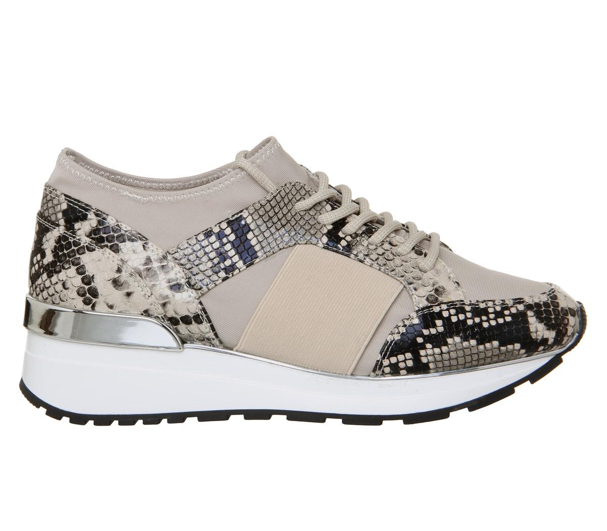 OFFICEFella Glam Lace Up RunnerNude Snake