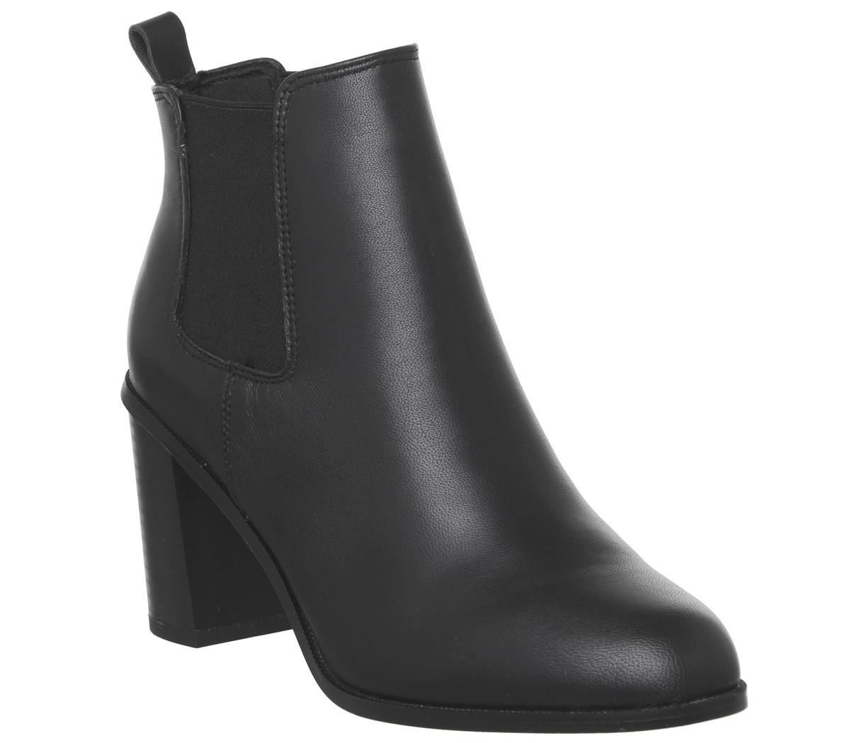 OFFICEAnswer- Block Heel ChelseaBlack Leather