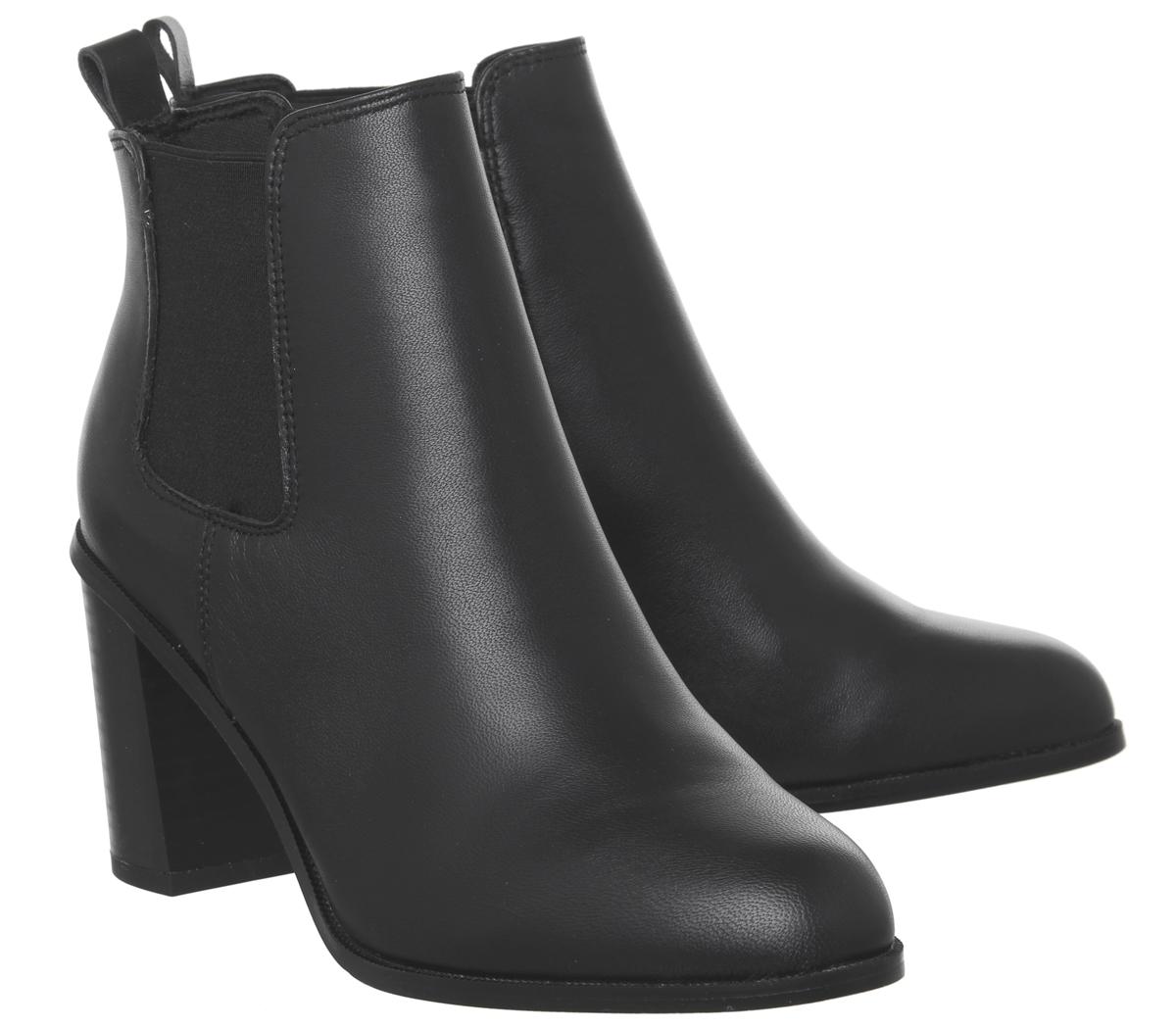 OFFICEAnswer- Block Heel ChelseaBlack Leather