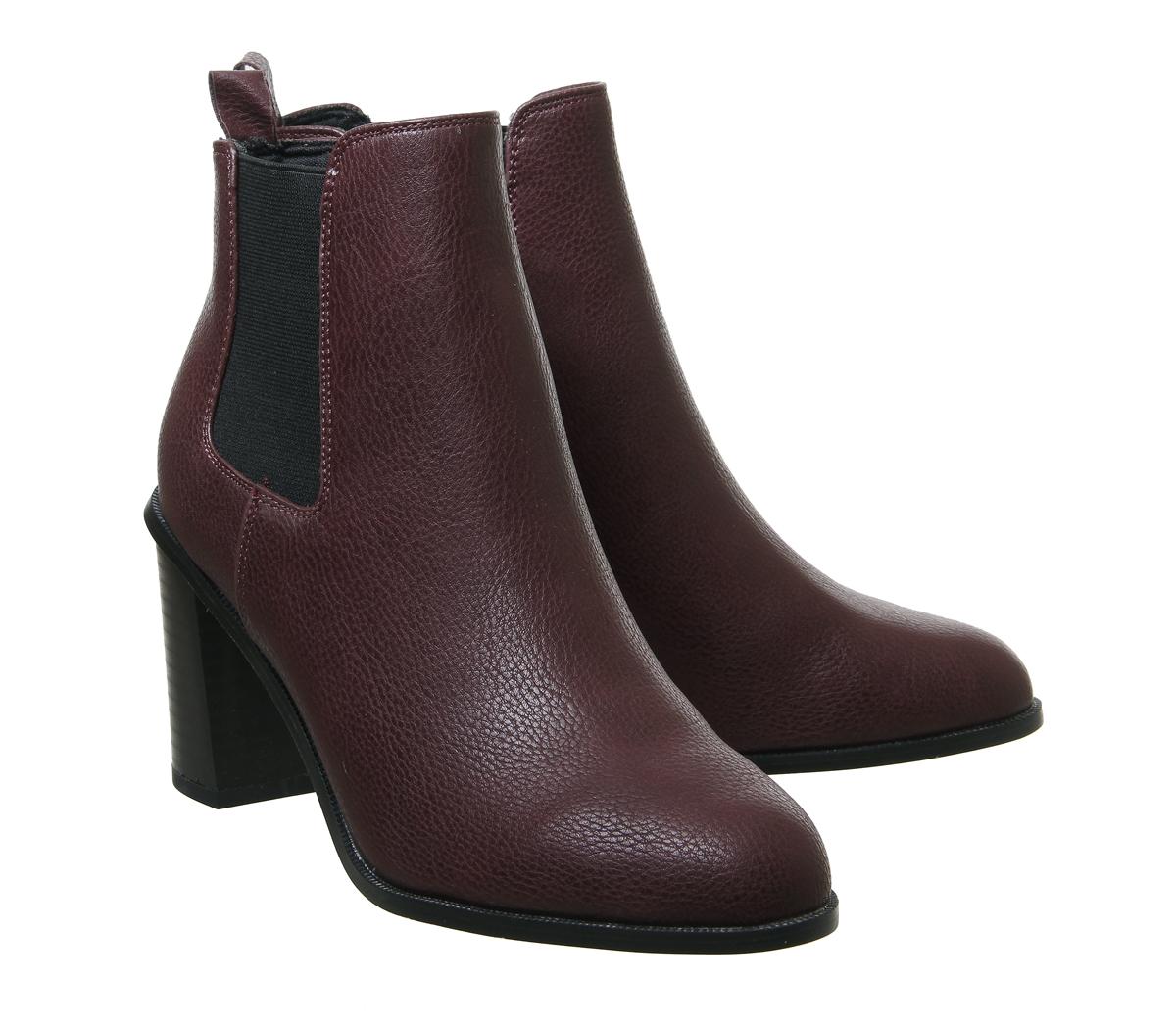 OFFICEAnswer- Block Heel ChelseaBurgundy