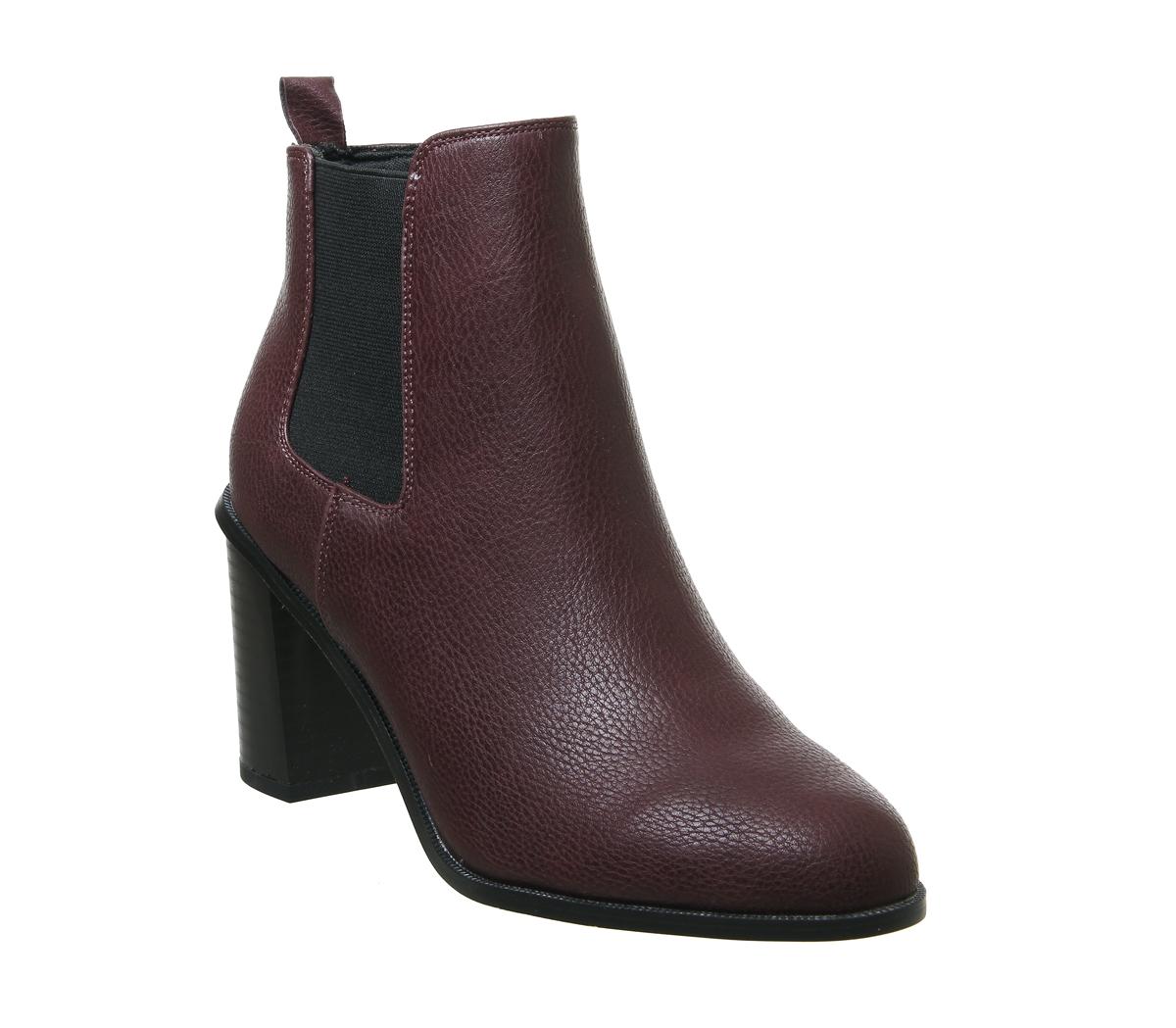 OFFICEAnswer- Block Heel ChelseaBurgundy