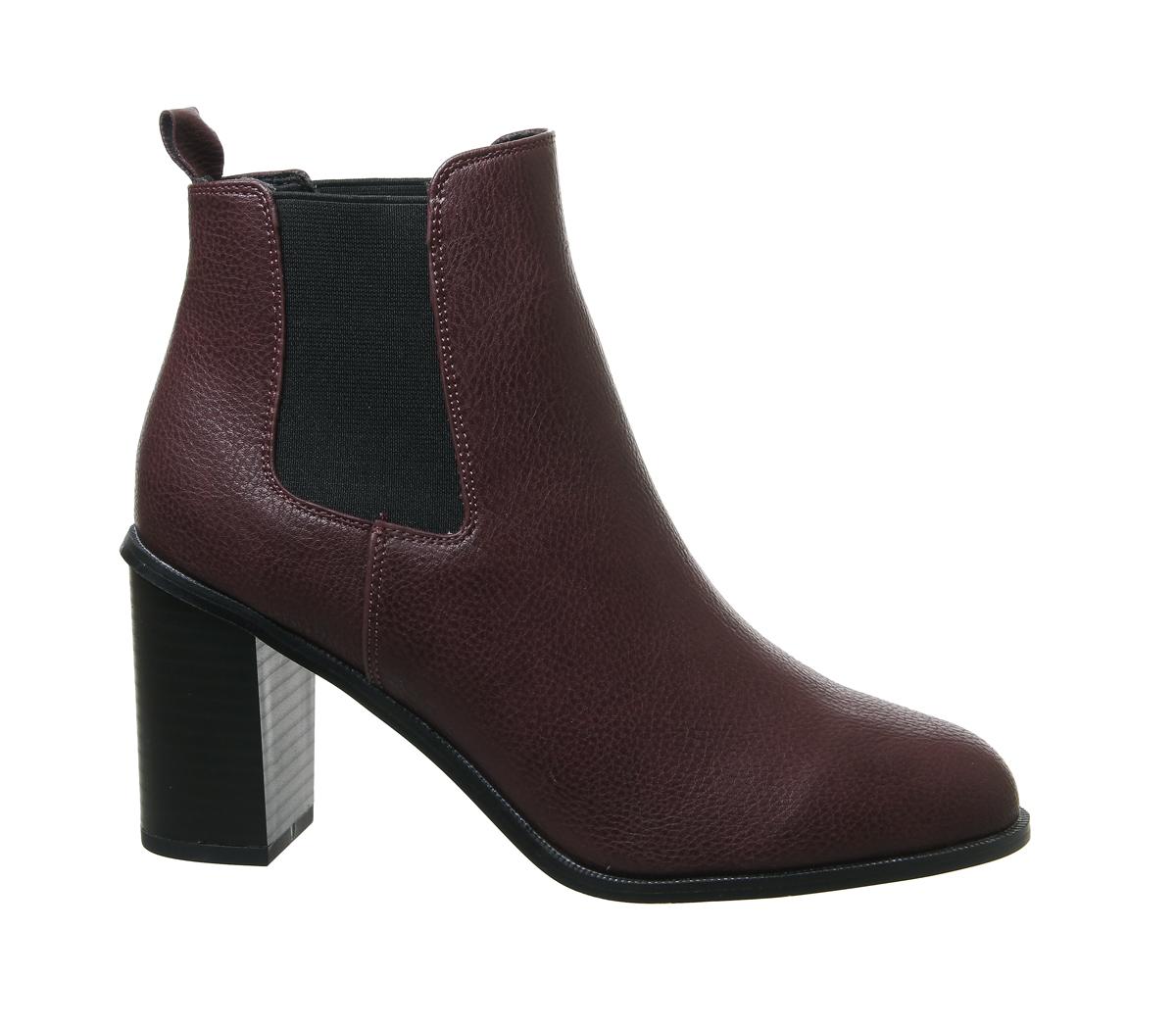 OFFICEAnswer- Block Heel ChelseaBurgundy