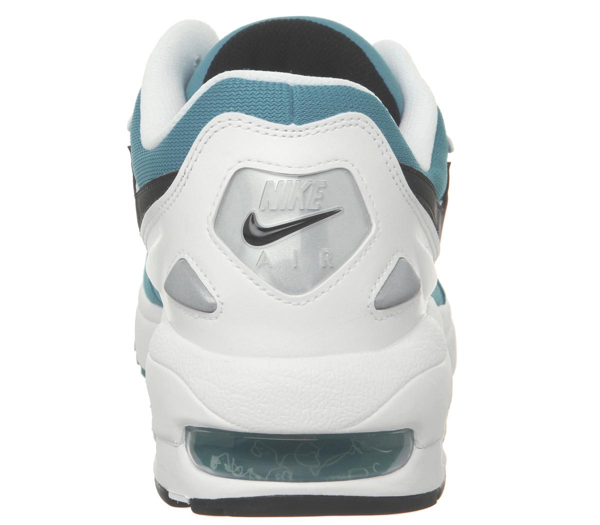 NikeAir Max 2 Light TrainersWhite Black Blue Lagoon Laser Orange Indigo Force