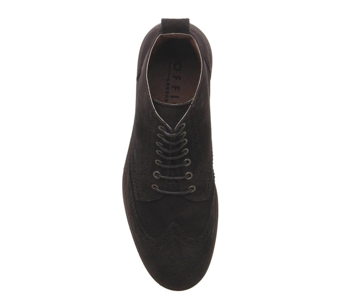 OFFICEInterpreter Brogue BootChocolate Suede