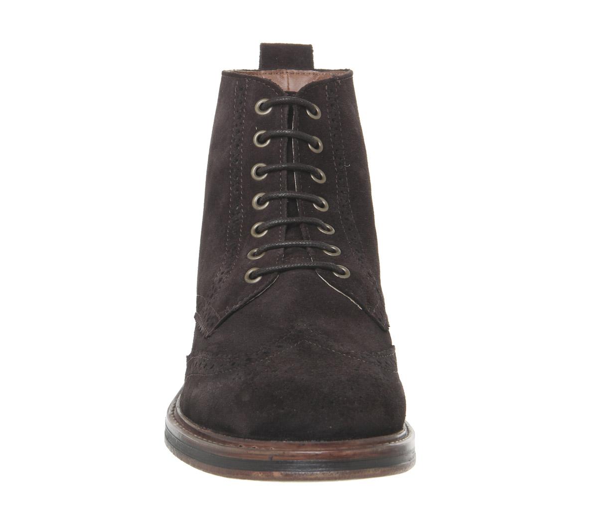 OFFICEInterpreter Brogue BootChocolate Suede