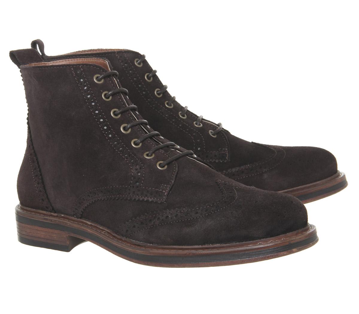 OFFICEInterpreter Brogue BootChocolate Suede