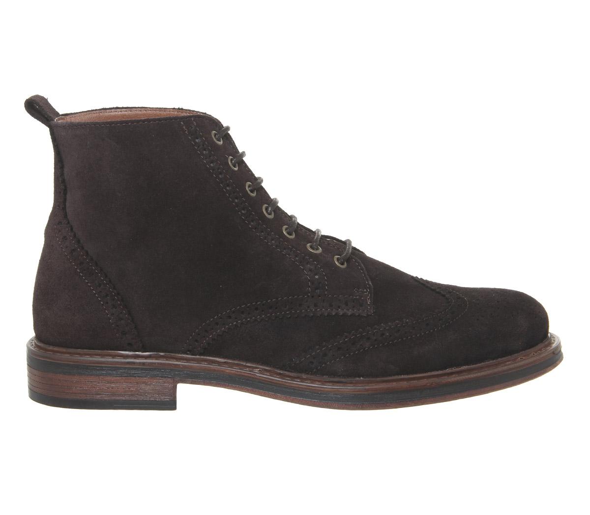 OFFICEInterpreter Brogue BootChocolate Suede