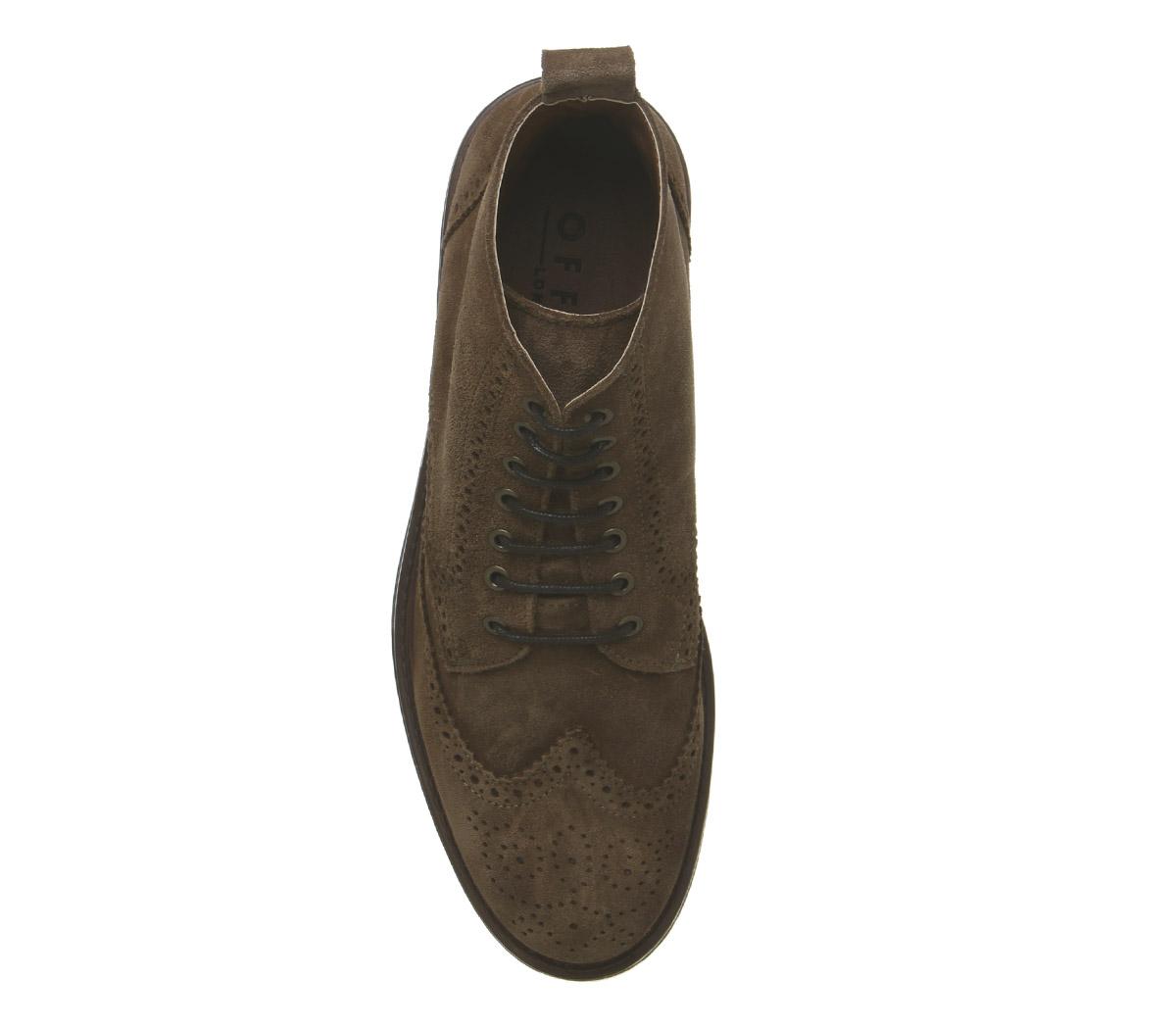 OFFICEInterpreter Brogue BootKhaki Suede