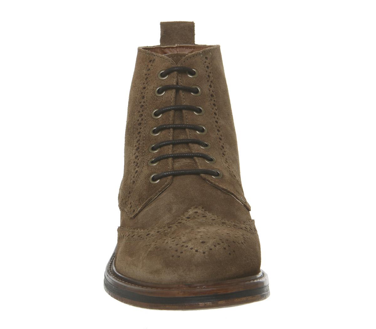OFFICEInterpreter Brogue BootKhaki Suede