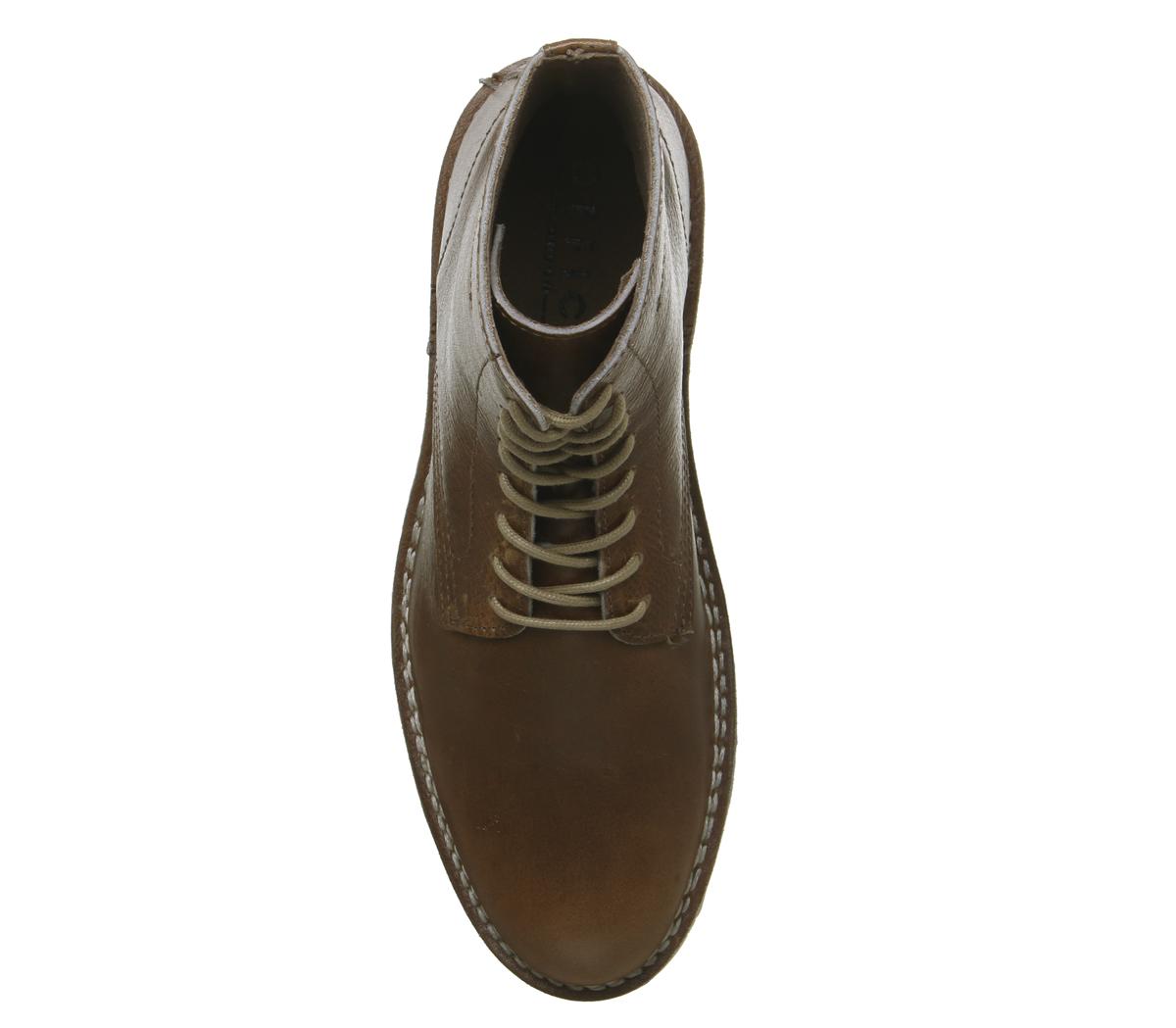 OFFICE Impala Lace Boots Taupe Leather Men’s Boots