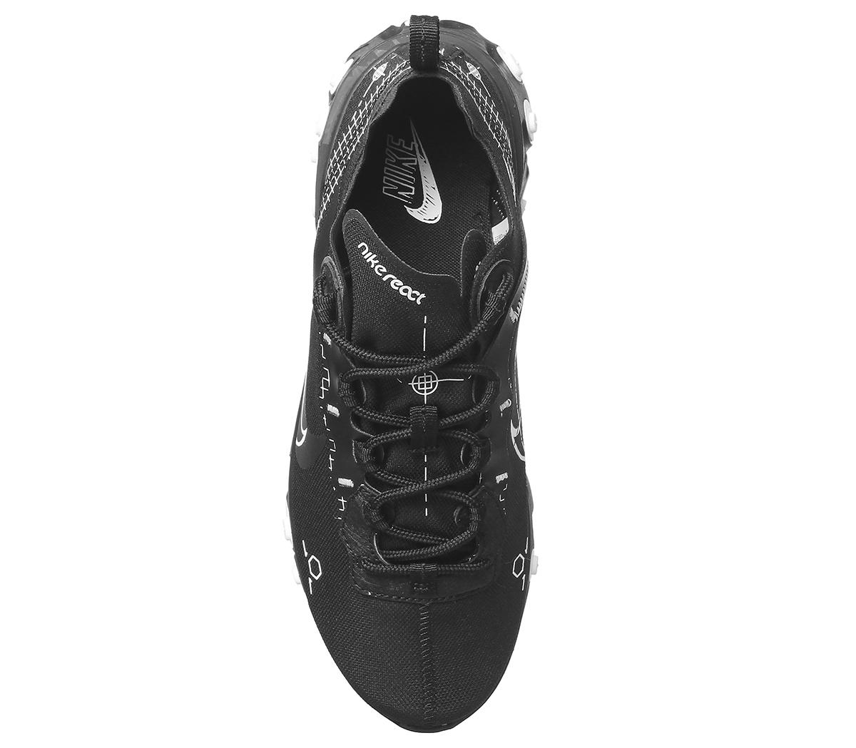NikeReact Element 55 TrainersBlack White Grey Black