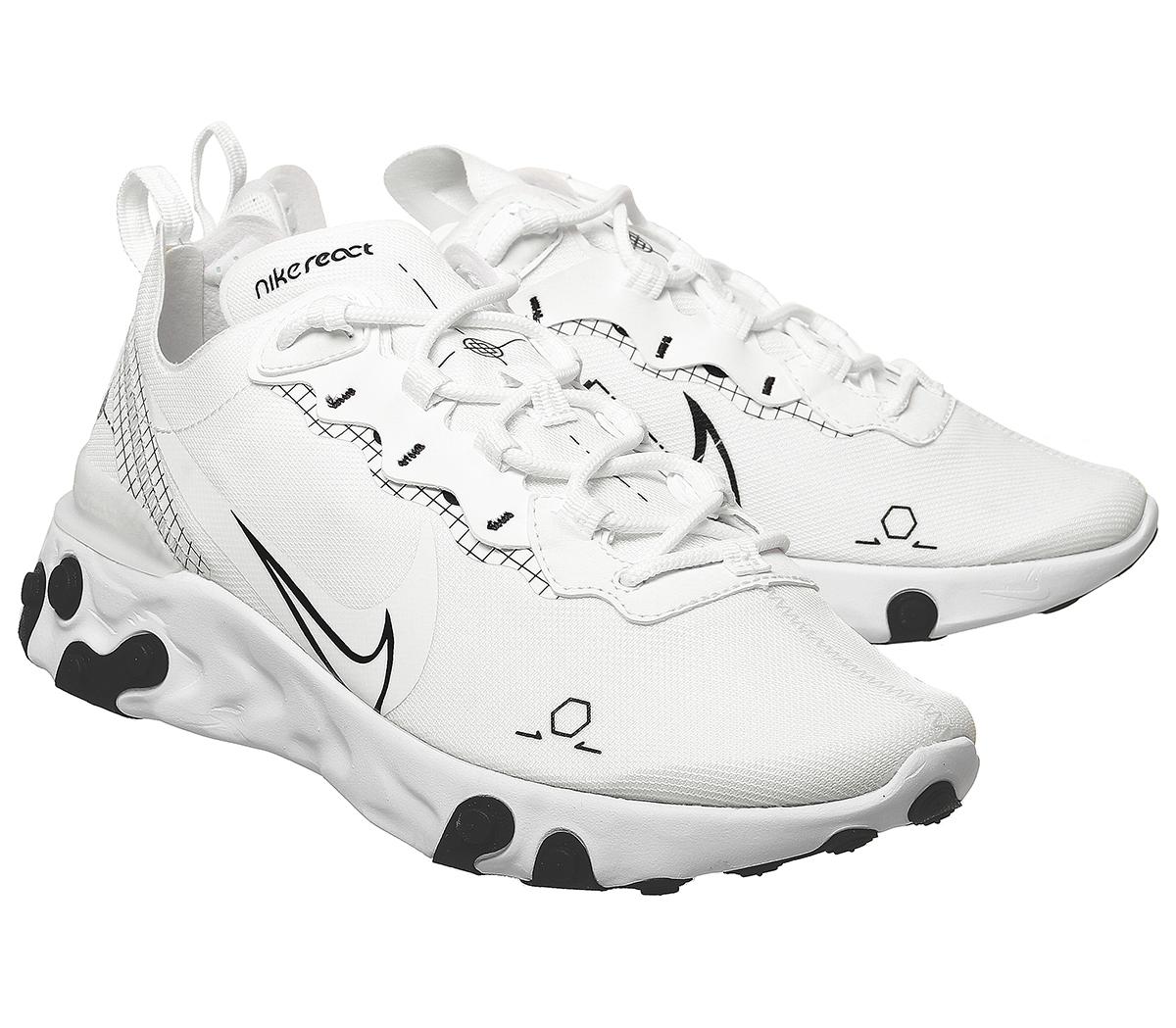 NikeReact Element 55White Black Black White