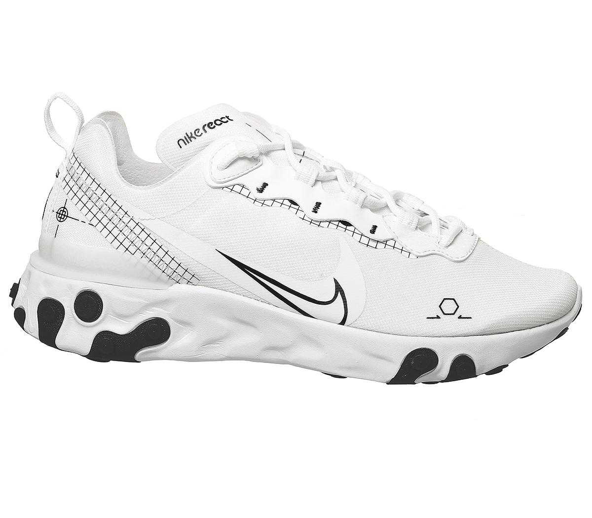 NikeReact Element 55White Black Black White