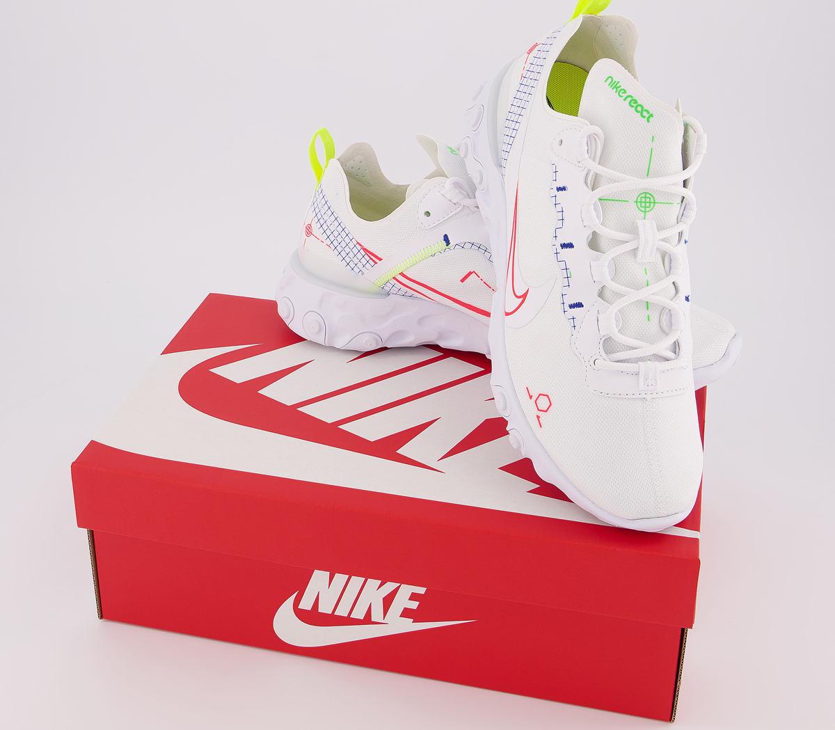 nike react element 55 white junior