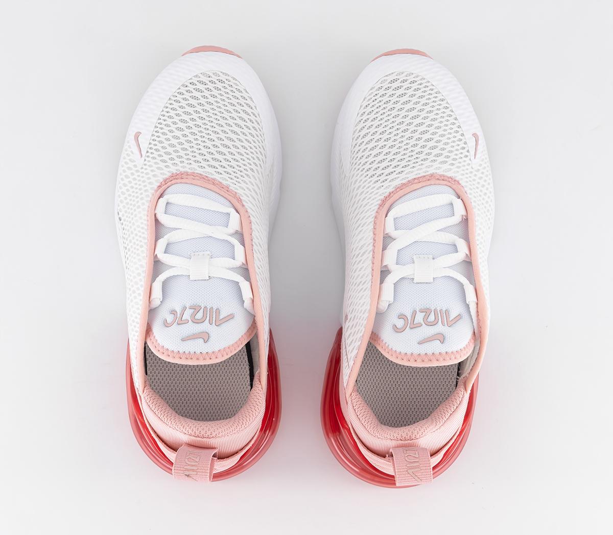 Nike Air Max 270 Kids Trainers White Pink Glaze Pink Salt Unisex