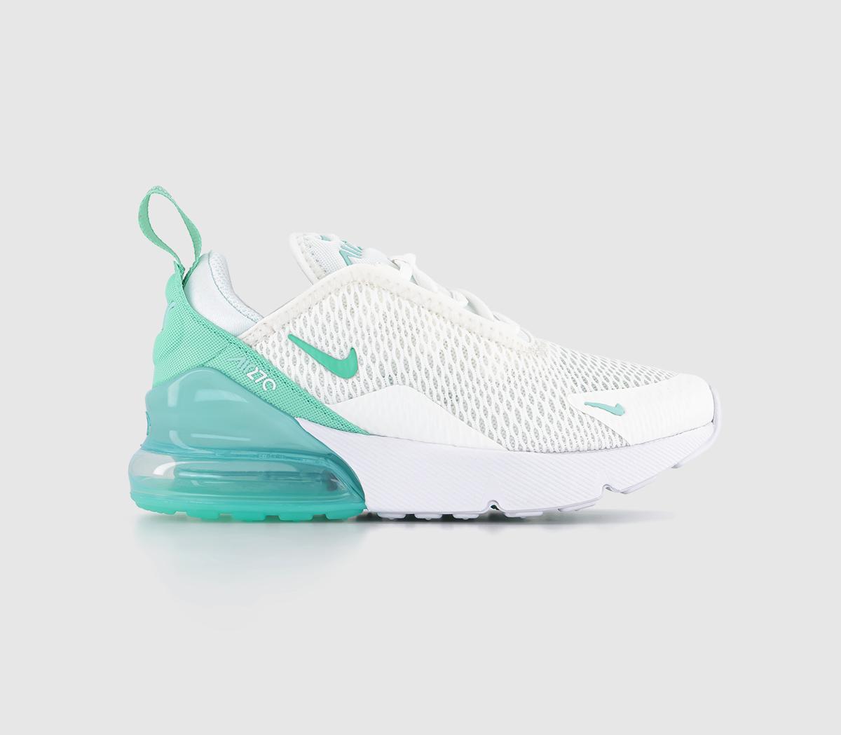 Kids Air Max 270 Ps Trainers Summit White Emerald Rise Jade Ice White