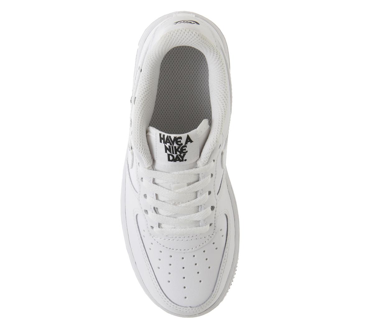 NikeAir Force 1 Lv8 Ps TrainersWhite Black Smile
