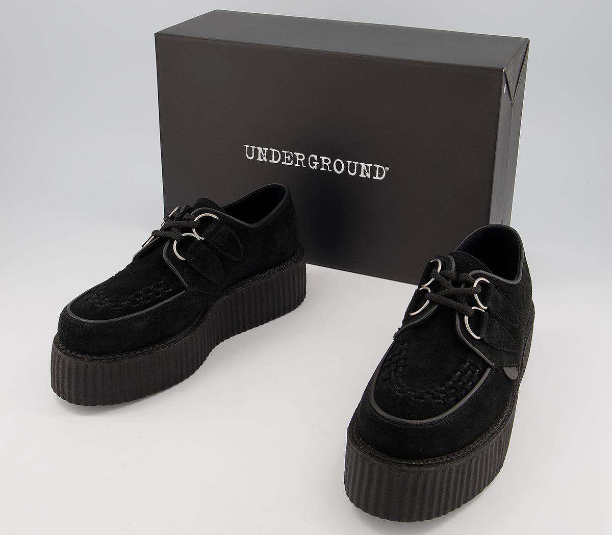 UndergroundWulfrun Double CreepersBlack Suede