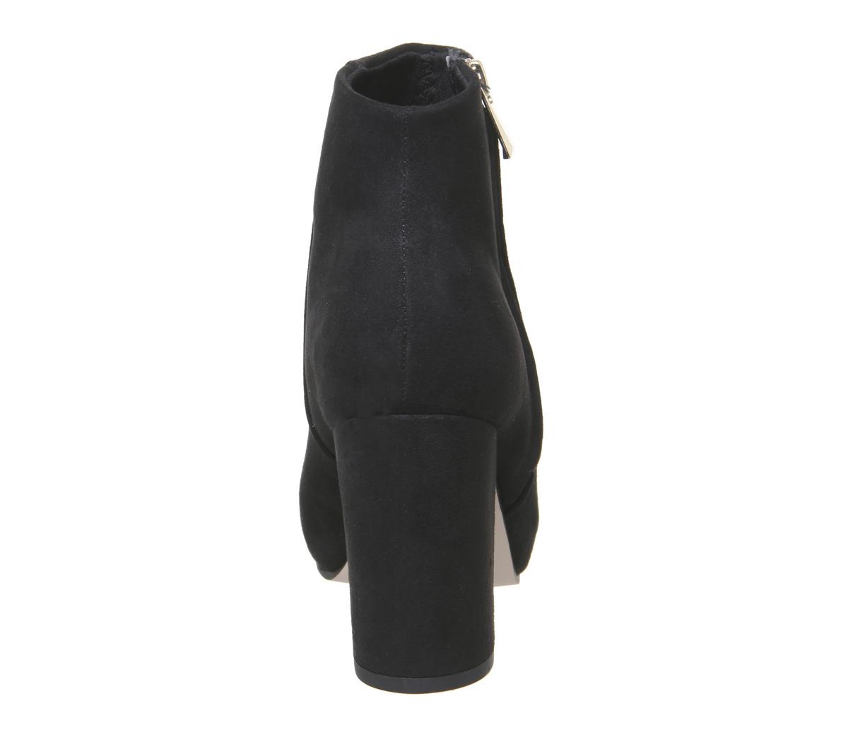 OFFICEAlarm- Side Zip Block HeelBlack