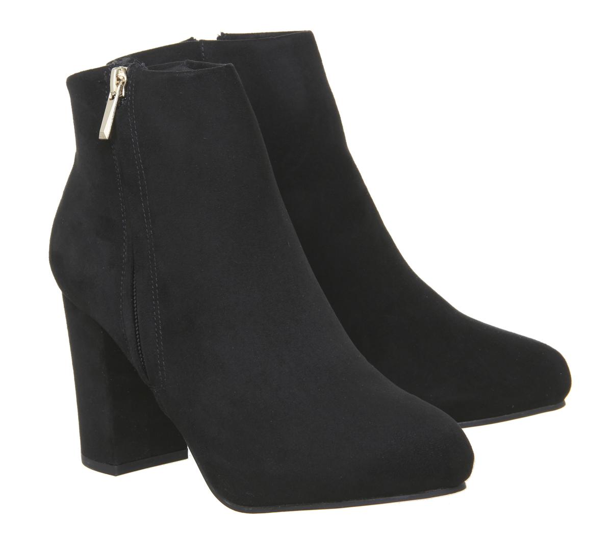 OFFICEAlarm- Side Zip Block HeelBlack
