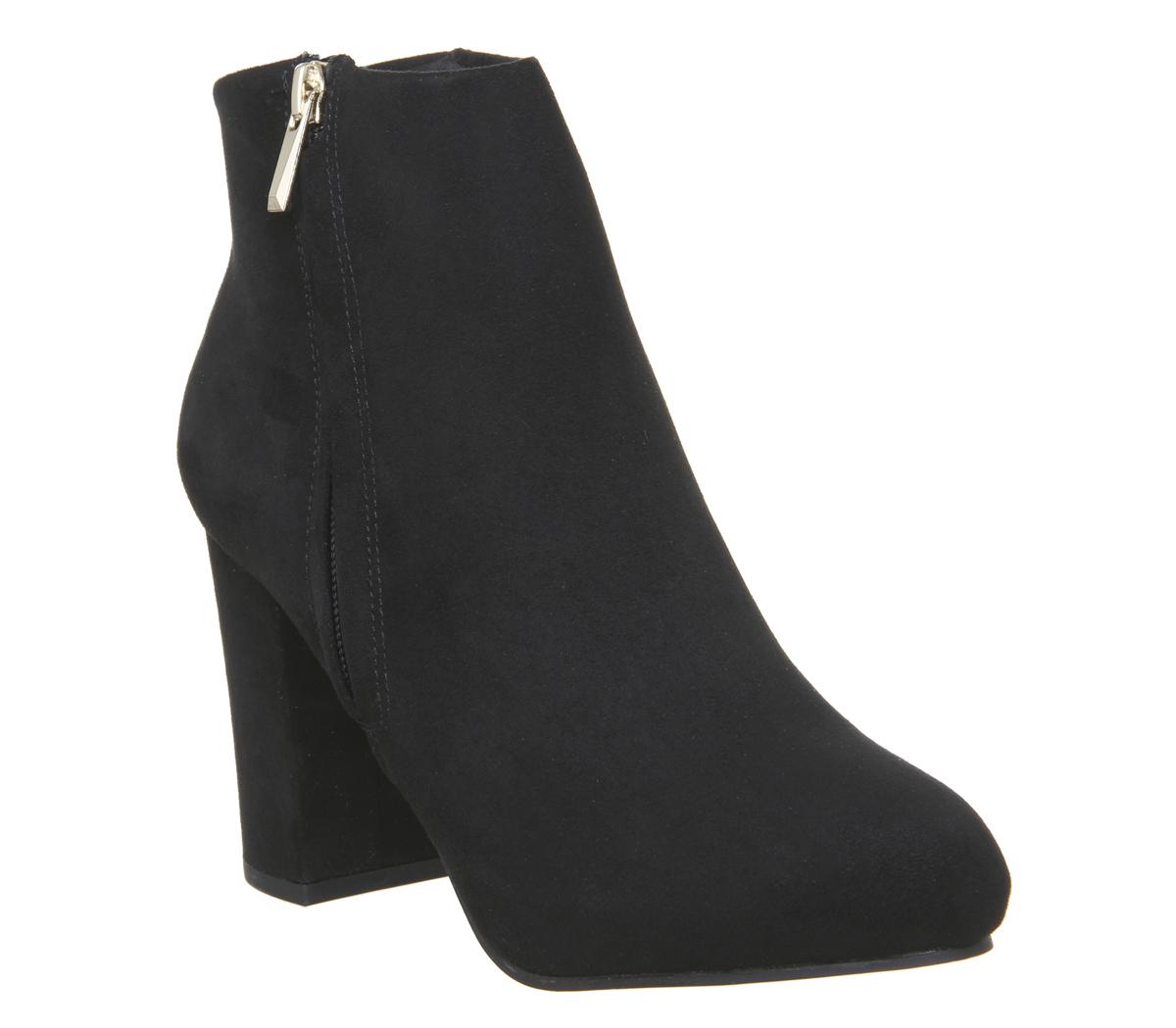 OFFICEAlarm- Side Zip Block HeelBlack