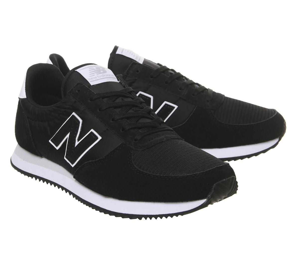 New Balance U220 Trainers Black White Unisex Sports