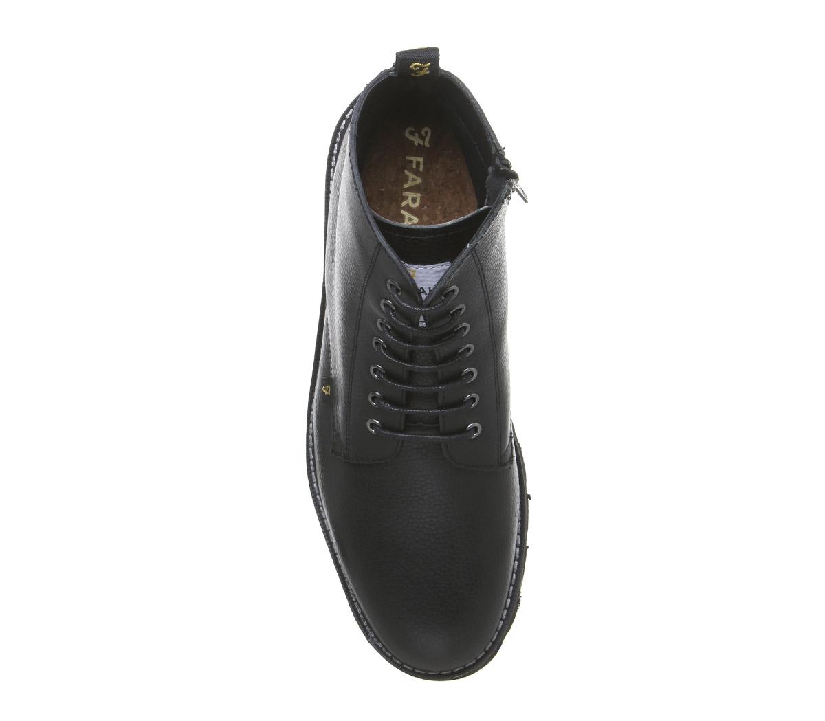 FarahFinian Lace BootBlack Pebble Grain