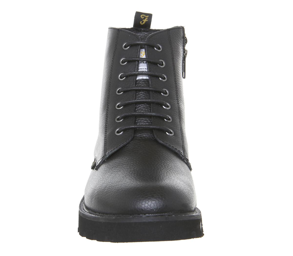 FarahFinian Lace BootBlack Pebble Grain