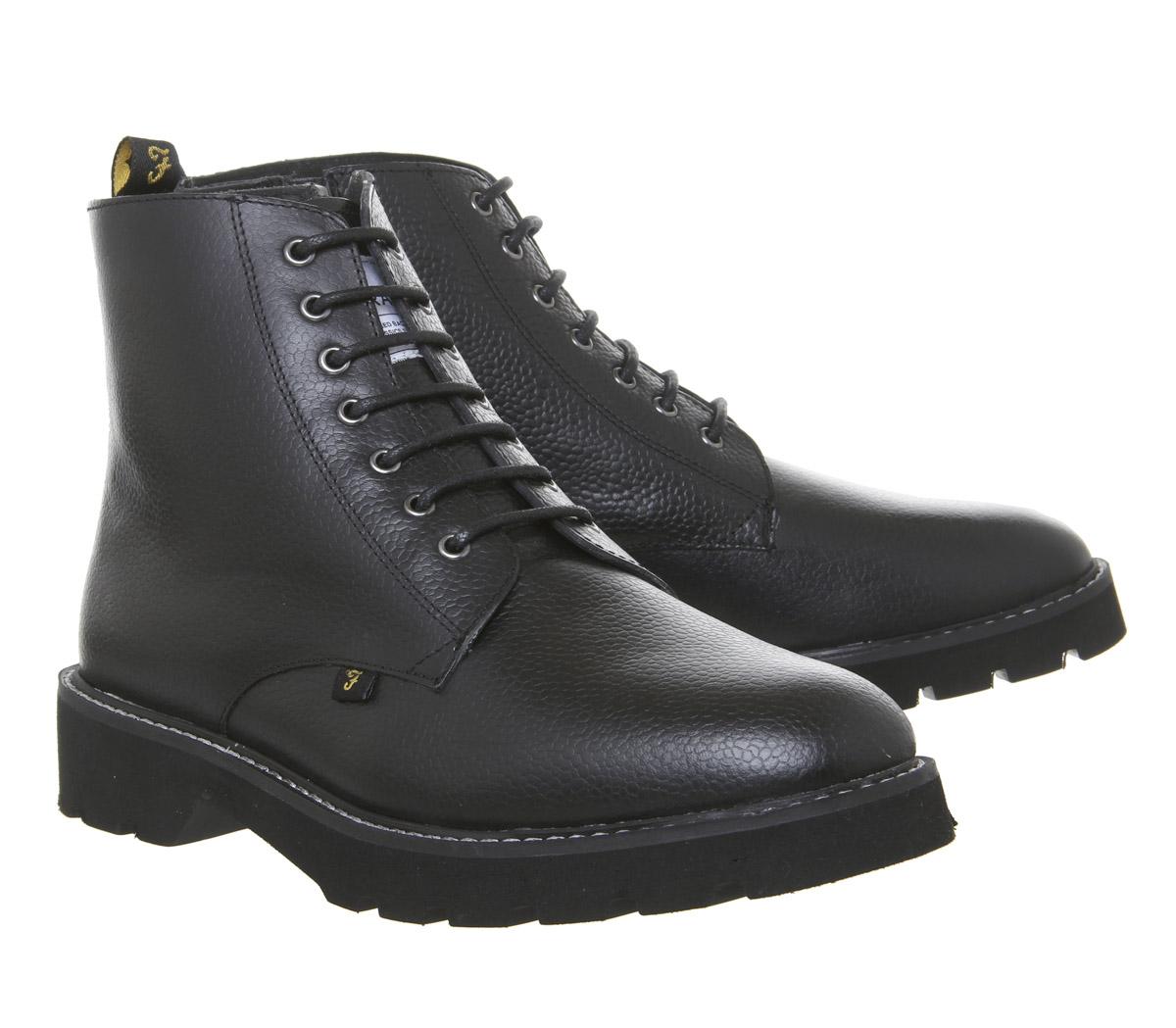 FarahFinian Lace BootBlack Pebble Grain