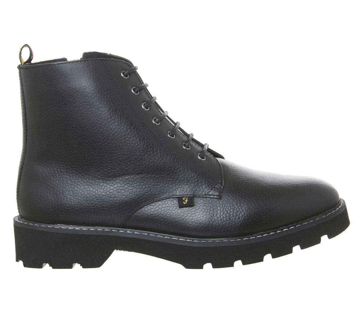 FarahFinian Lace BootBlack Pebble Grain