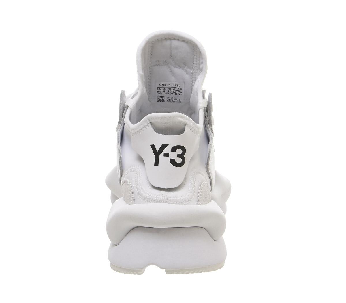 adidas Y-3 Y3 Kaiwa Trainers White Leather - Men's Premium Sneakers