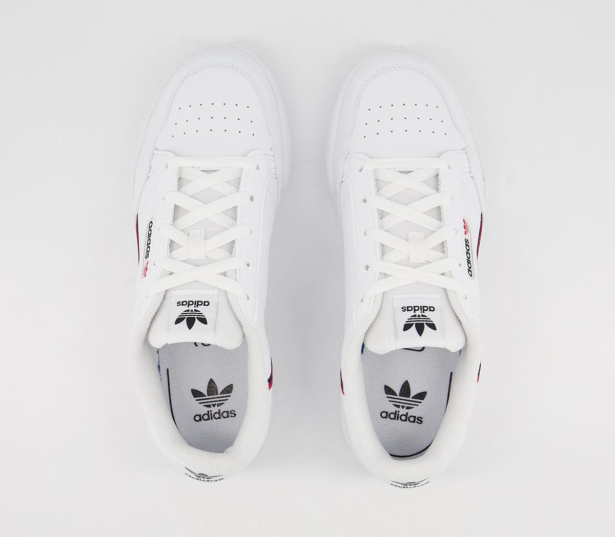 adidas80s Continental YouthWhite Scarlet Collegiate Navy