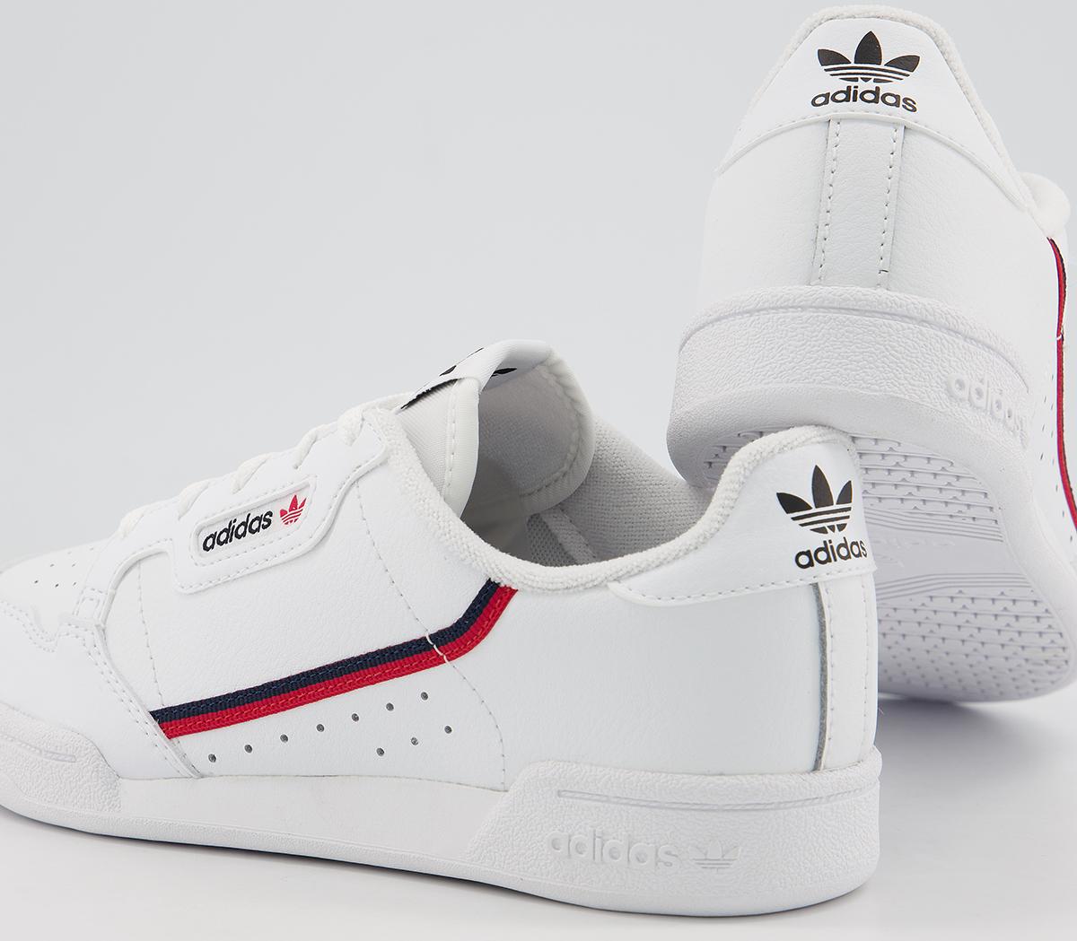 adidas80s Continental YouthWhite Scarlet Collegiate Navy