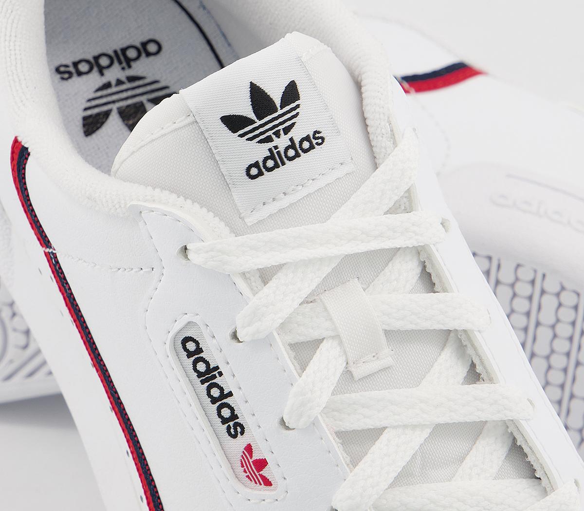 adidas80s Continental YouthWhite Scarlet Collegiate Navy