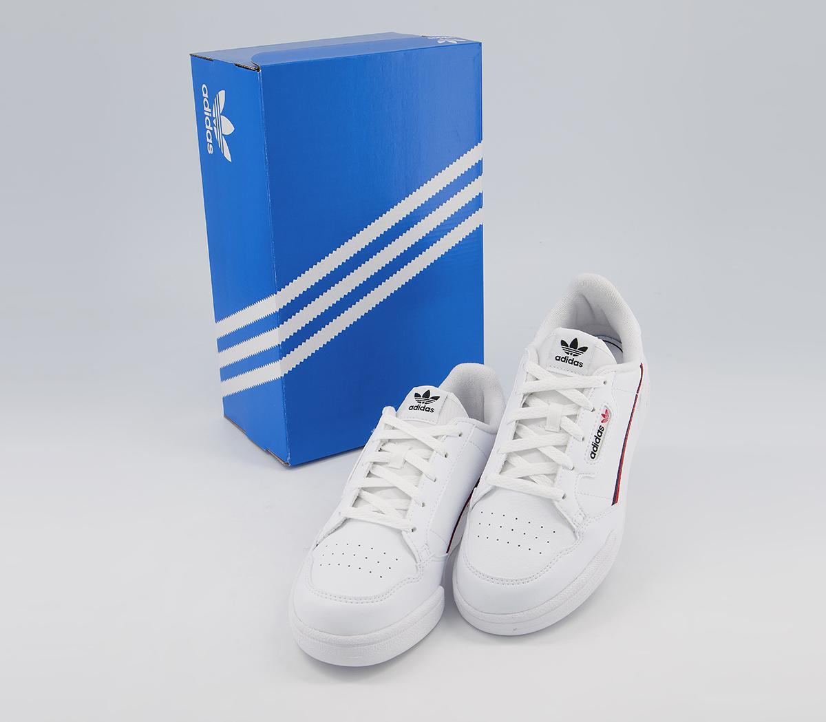 adidas80s Continental YouthWhite Scarlet Collegiate Navy