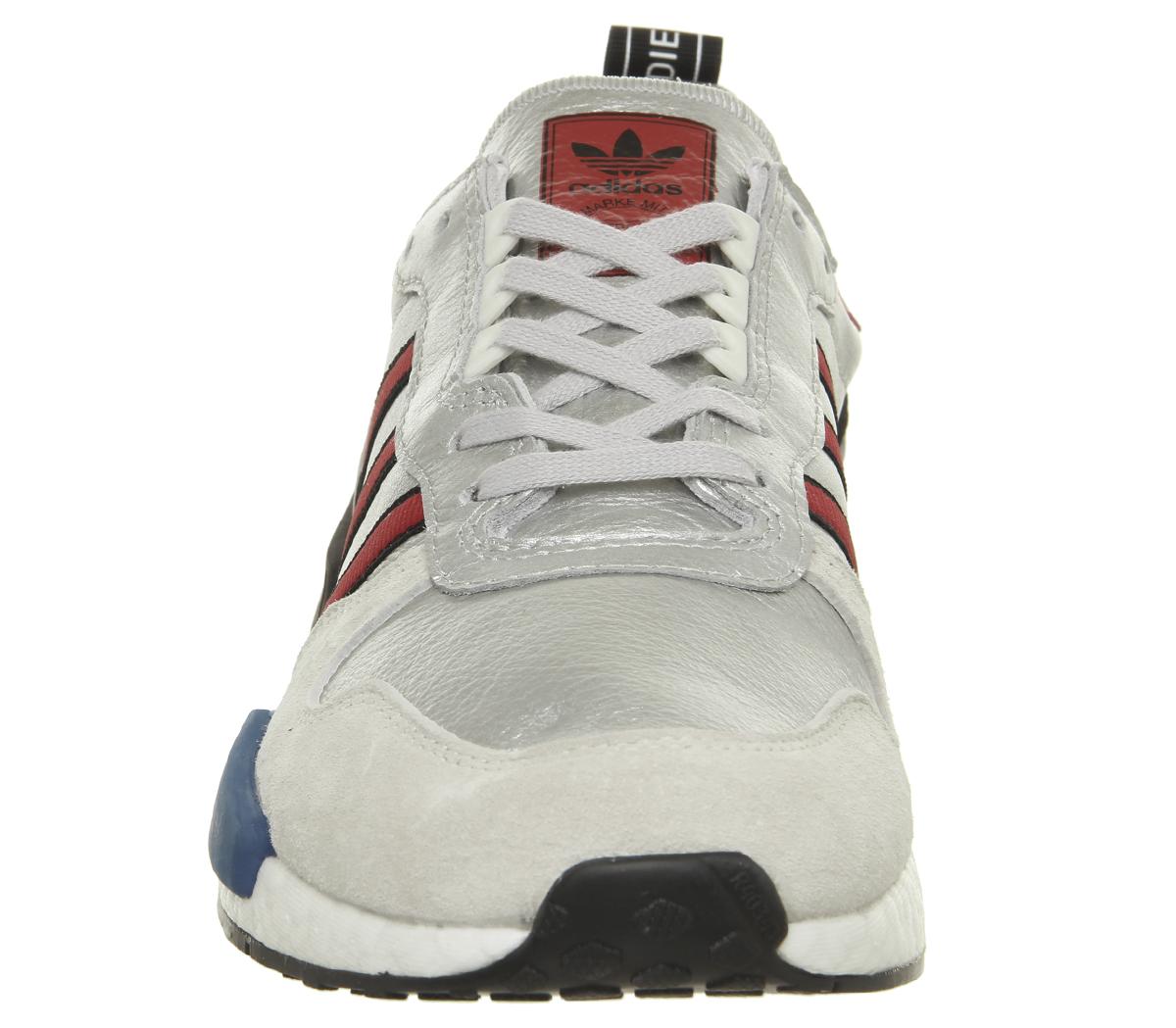 adidasRising X R1Silver Metallic Collegiate Red White
