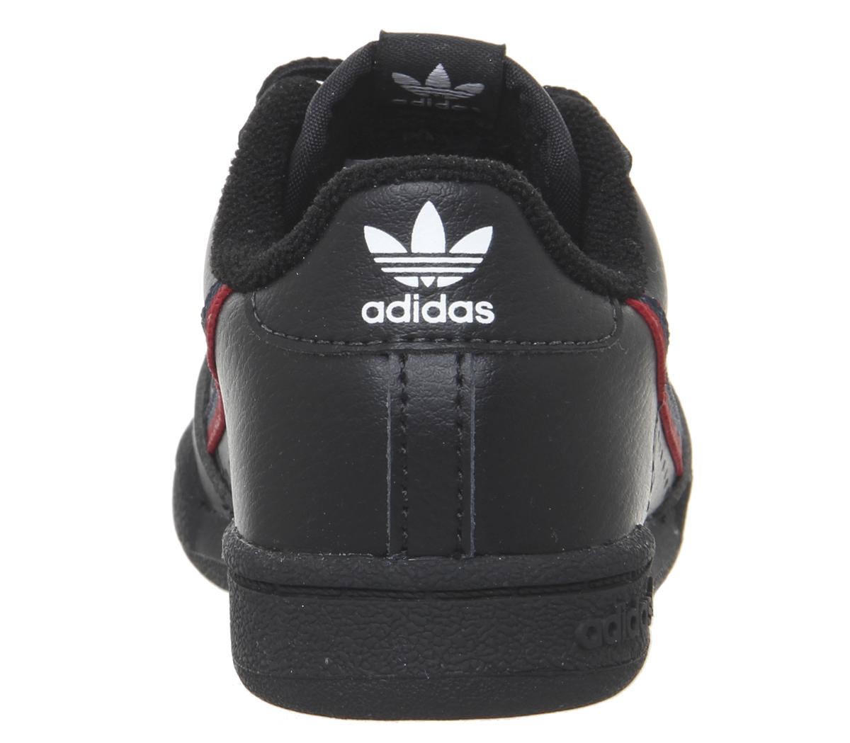 adidas 80s Continental Infant Trainers adidas 80s Continental Infant Trainers Core Black Scarlet Collegiate Navy