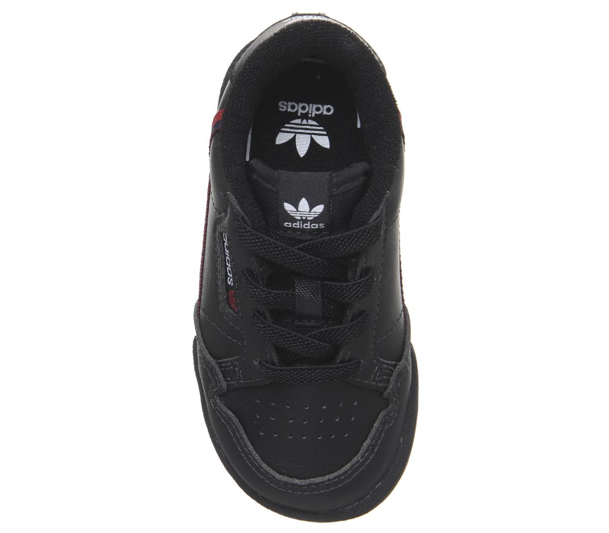 adidas 80s Continental Infant Trainers adidas 80s Continental Infant Trainers Core Black Scarlet Collegiate Navy