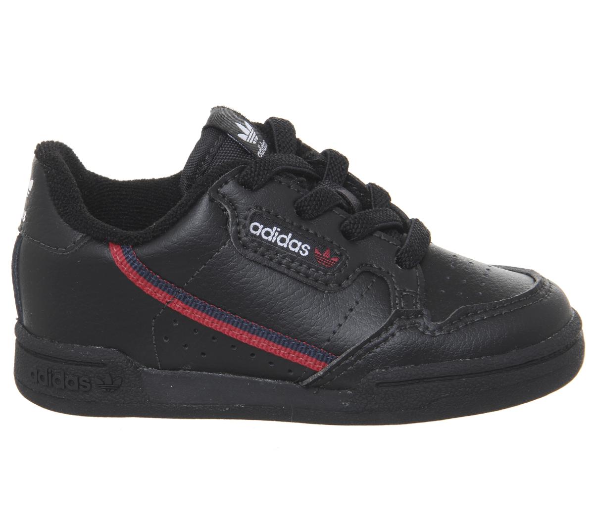 adidas 80s Continental Infant Trainers adidas 80s Continental Infant Trainers Core Black Scarlet Collegiate Navy